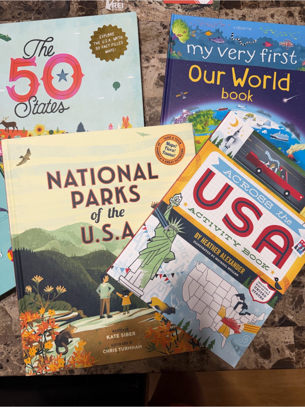 Kids + Family  Travel & USA Activity Book Bundle [9 books ]